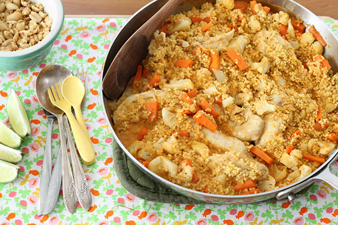 One & Done: One-Pan Red Curry Chicken with Millet