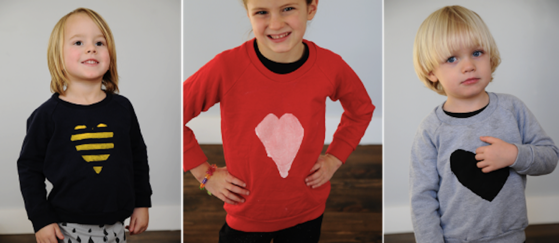 Make "My Heart" Sweatshirts for Your Little Loves