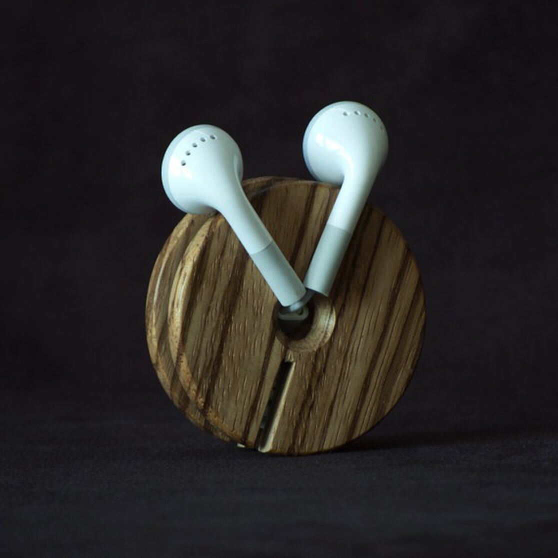 Friday Finds: Zebrawood Earbud Holder