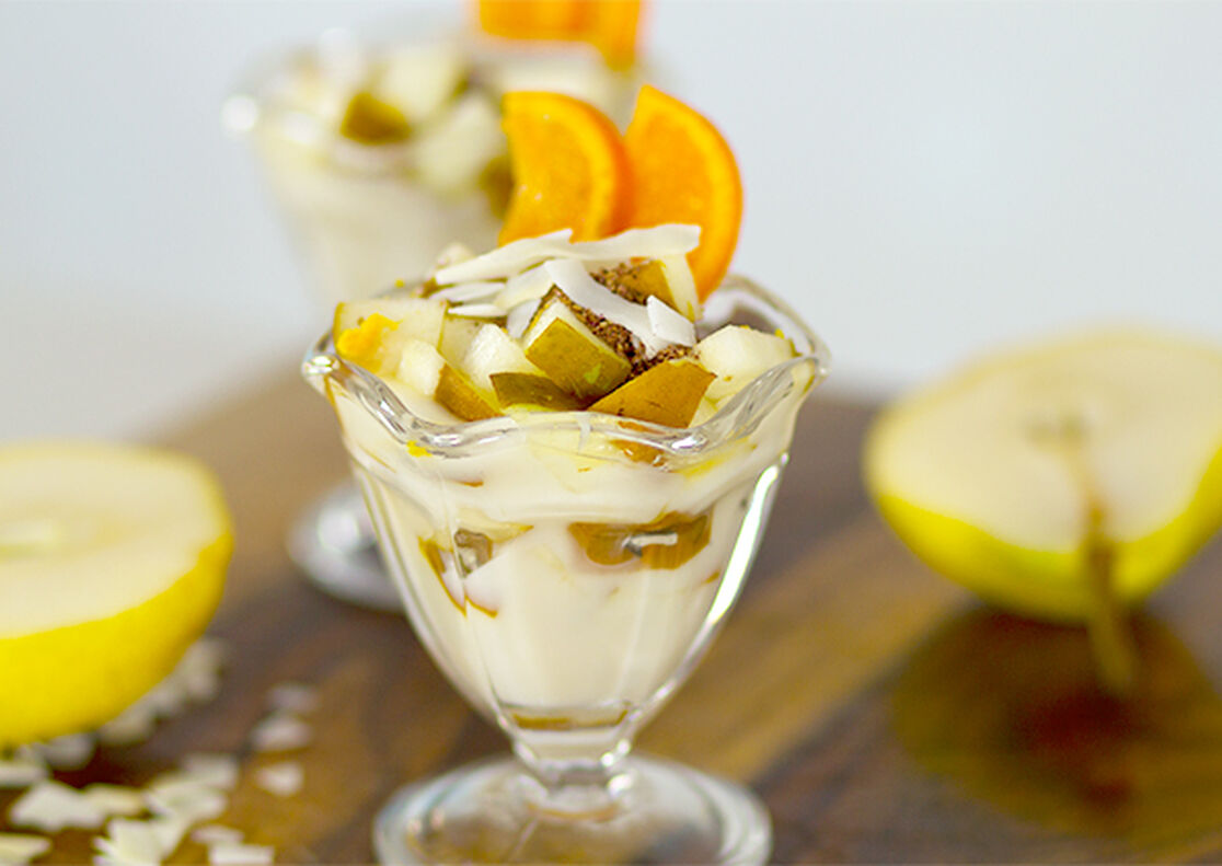 Gluten Free & Vegan Coconut Pear Parfait
