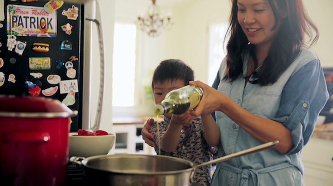 Farm to Table Spaghetti with Tomatoes + Basil