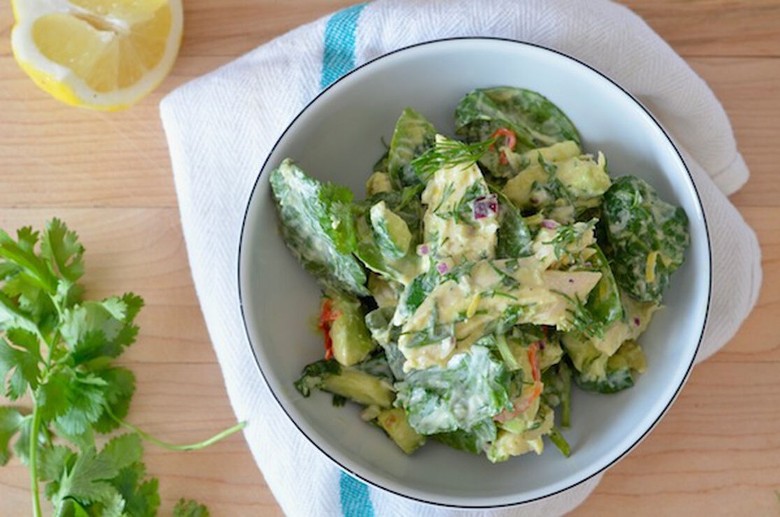 Chicken, Avocado and Spinach Salad