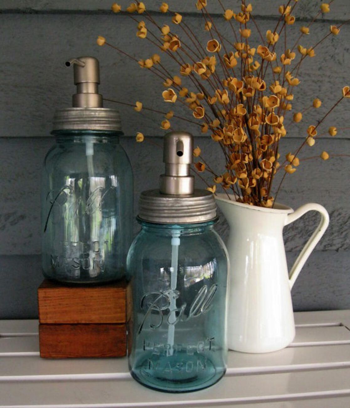 Friday Finds: Blue Mason Jar Soap Dispenser
