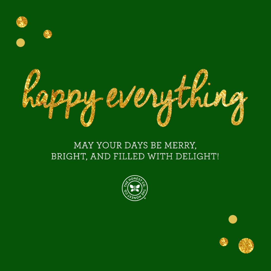 Happy Holidays from The Honest Company!