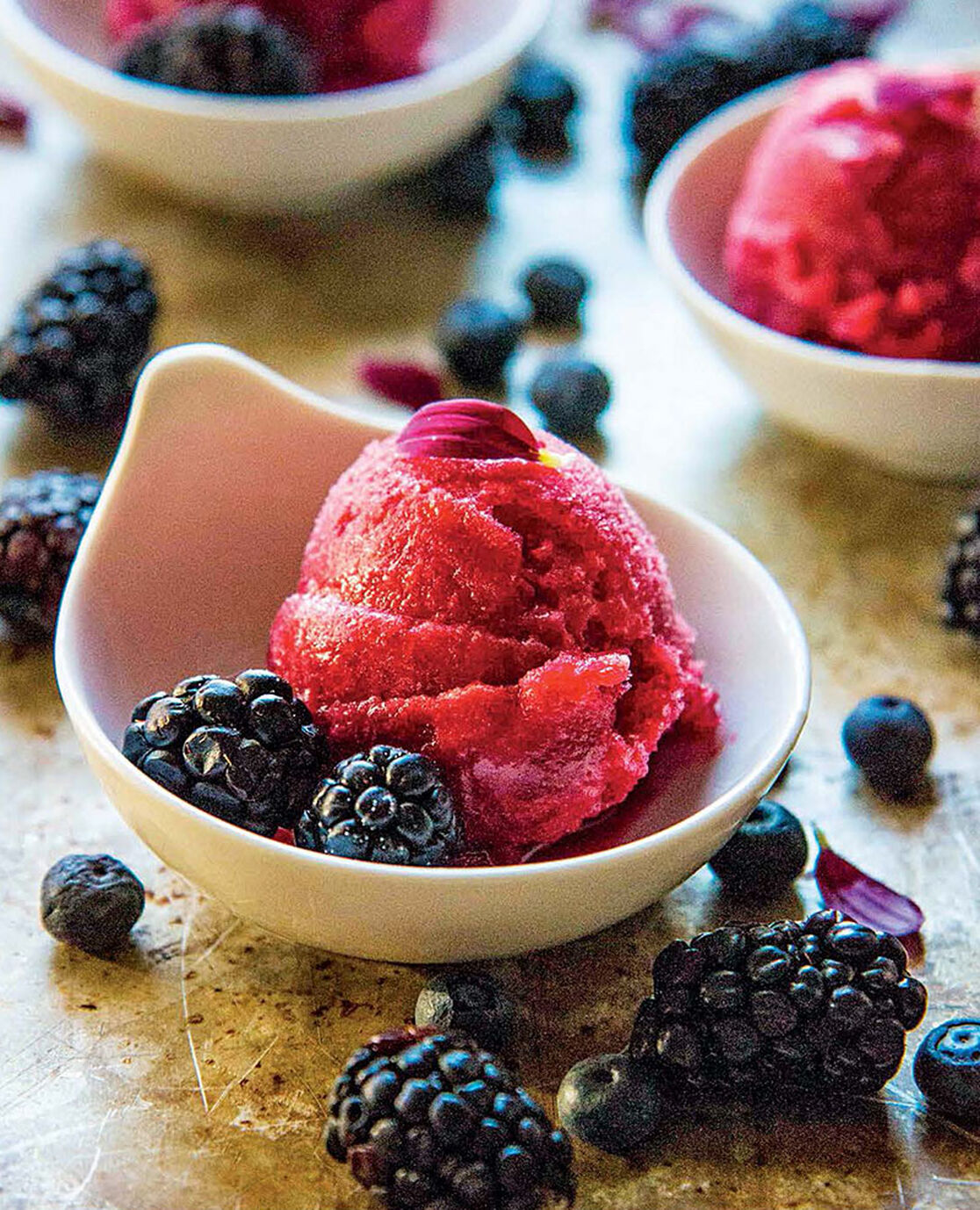 Red, White and Blue Berry Sorbet