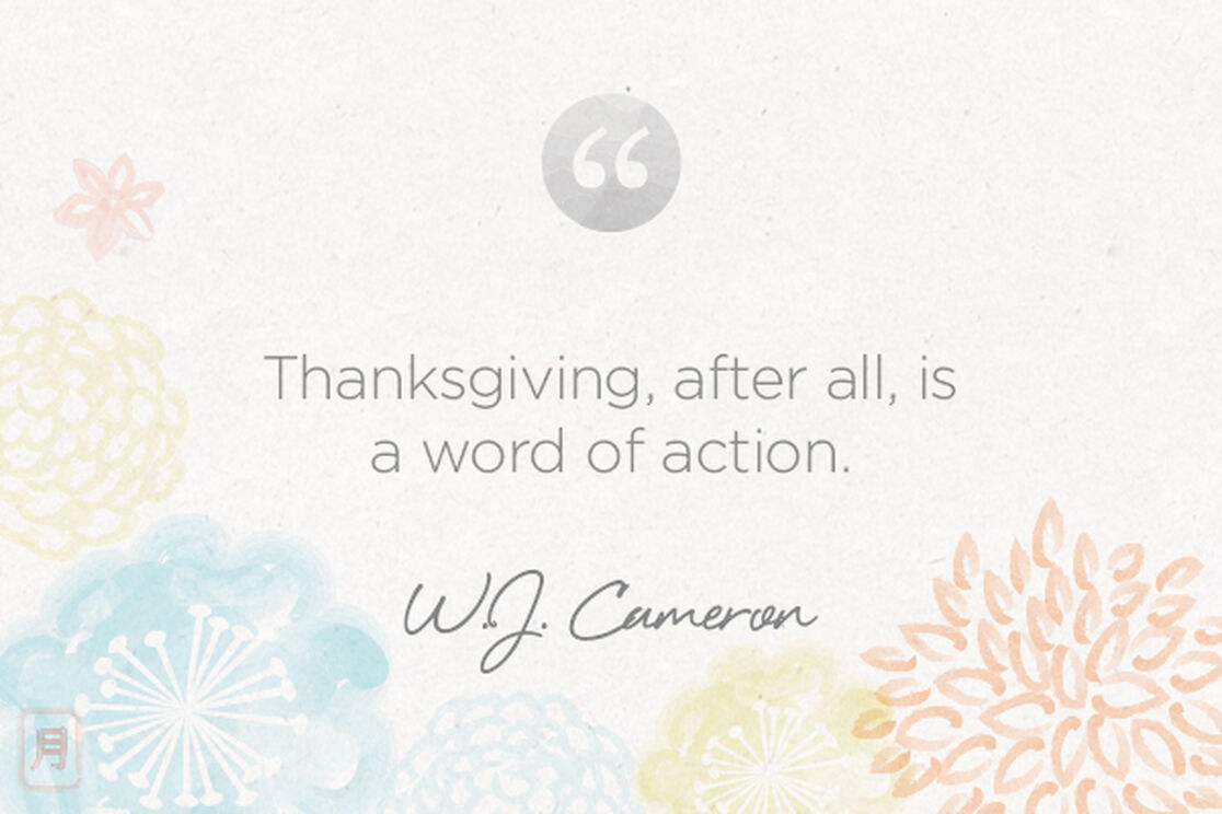 Monday Meditation: Cameron on Thanksgiving