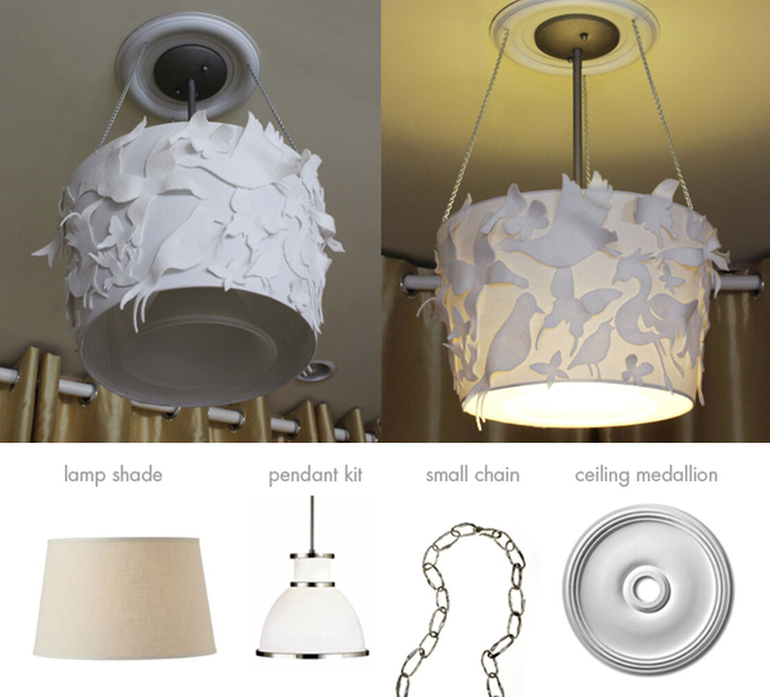 Felted Friends: Upcycled Nursery Chandelier