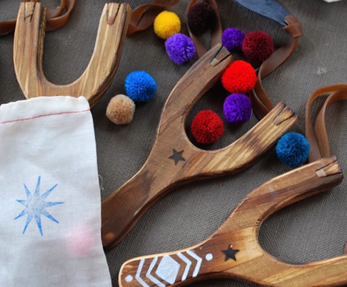 Friday Finds: Wooden Slingshot with Pom Poms