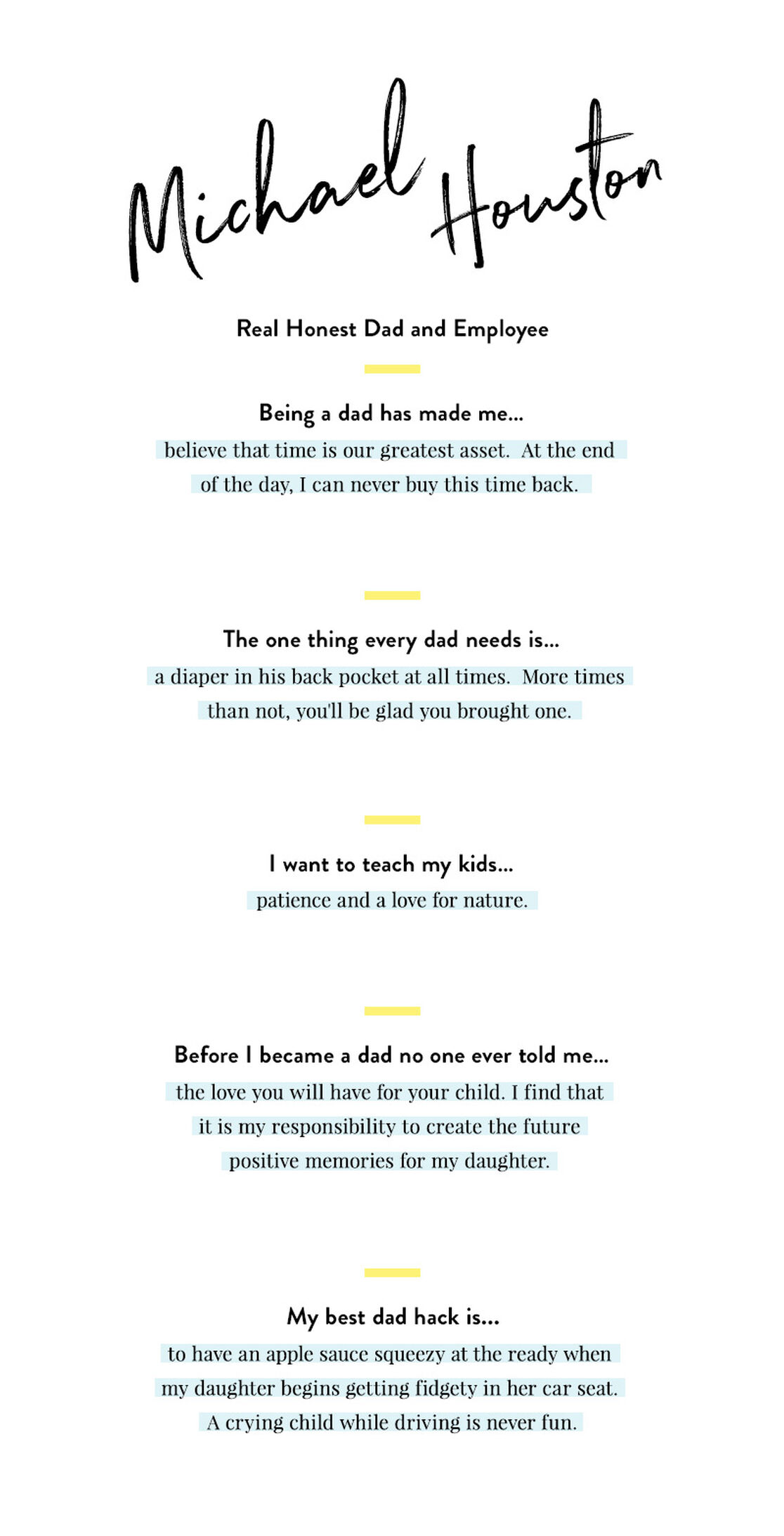 A Fatherhood Knowledge Drop with Some of Our Favorite Guys