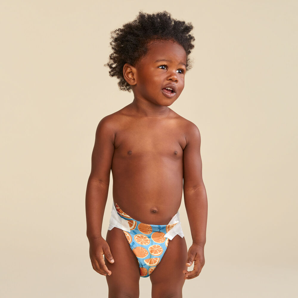 Clean Conscious Diaper, Orange You Cute, Size 3