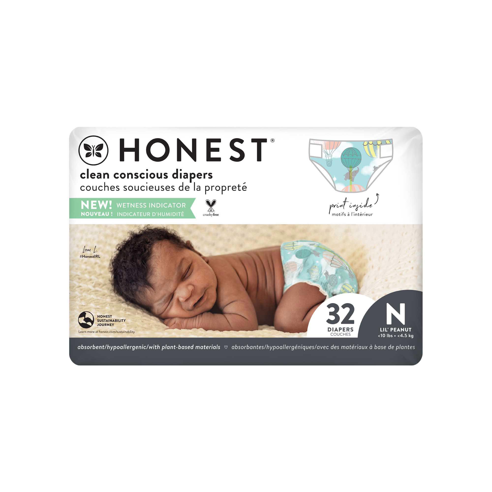 Clean Conscious Diaper, Above It All, Size NB