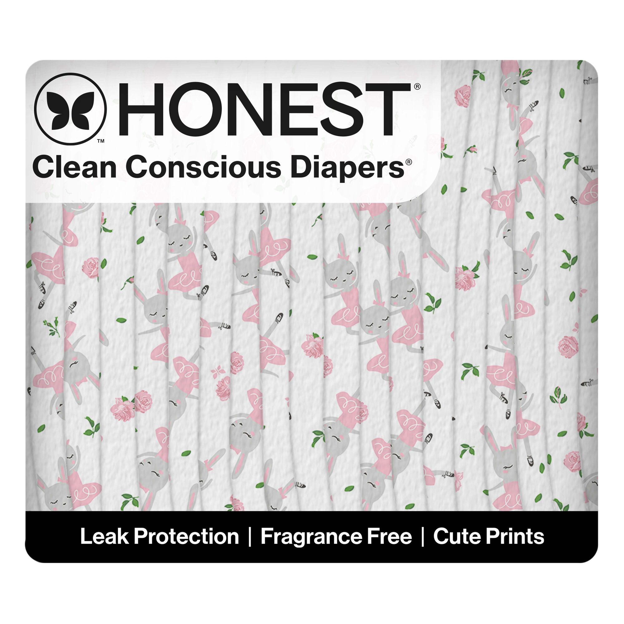 Honest Clean Conscious Diaper®, Tutu Cute, Size 2