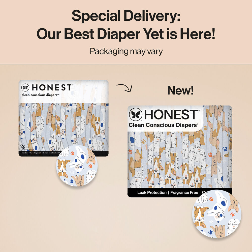 Honest Clean Conscious Diaper®, It's A Paw-ty, Size 3