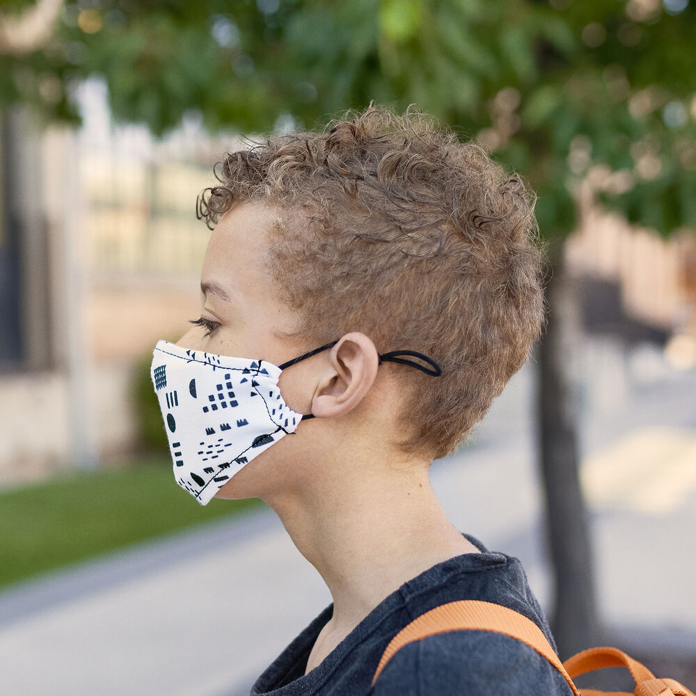 Kids Cotton Face Masks, 2-Pack, Pattern Play