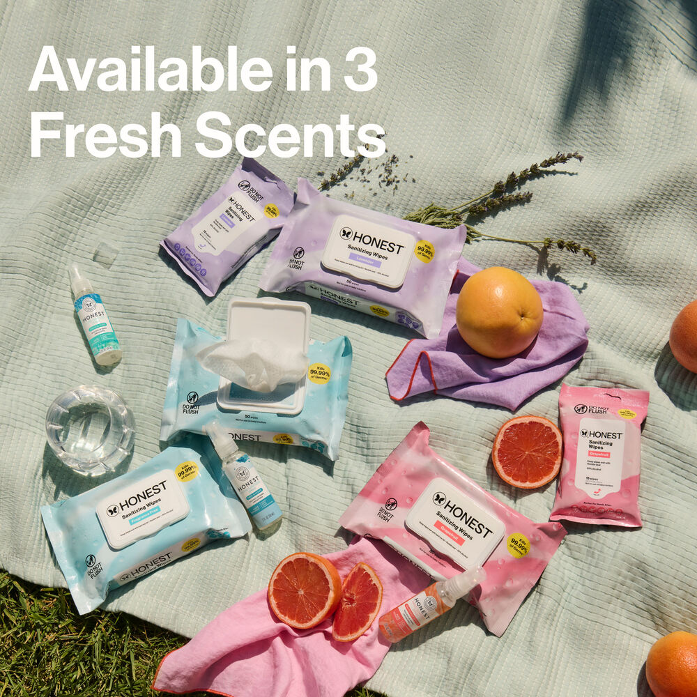 Sanitizing Alcohol Wipes, 15 Count, Lavender Field