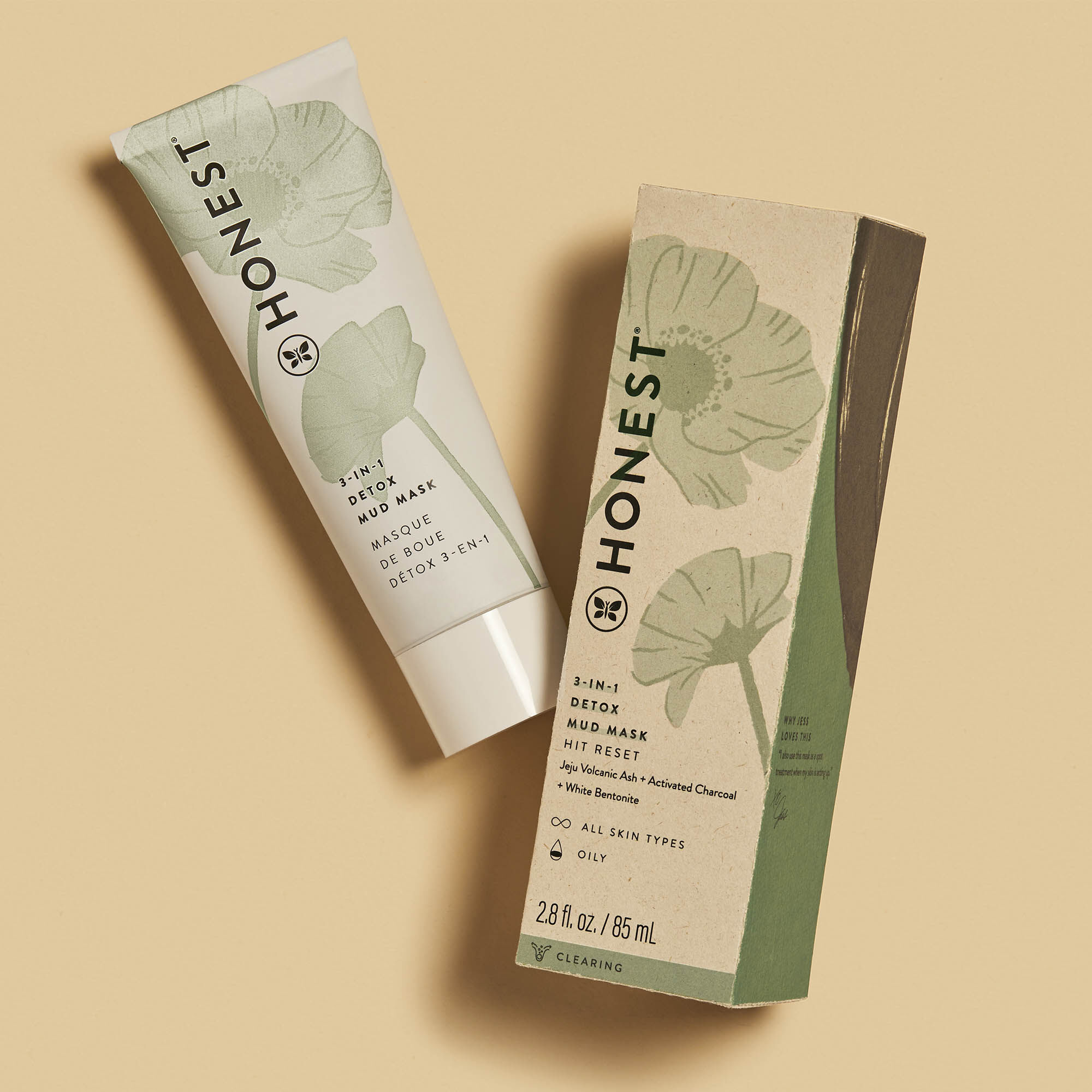 Forblive Mere loft 3-in-1 Detox Mud Face Mask with Activated Charcoal | Honest