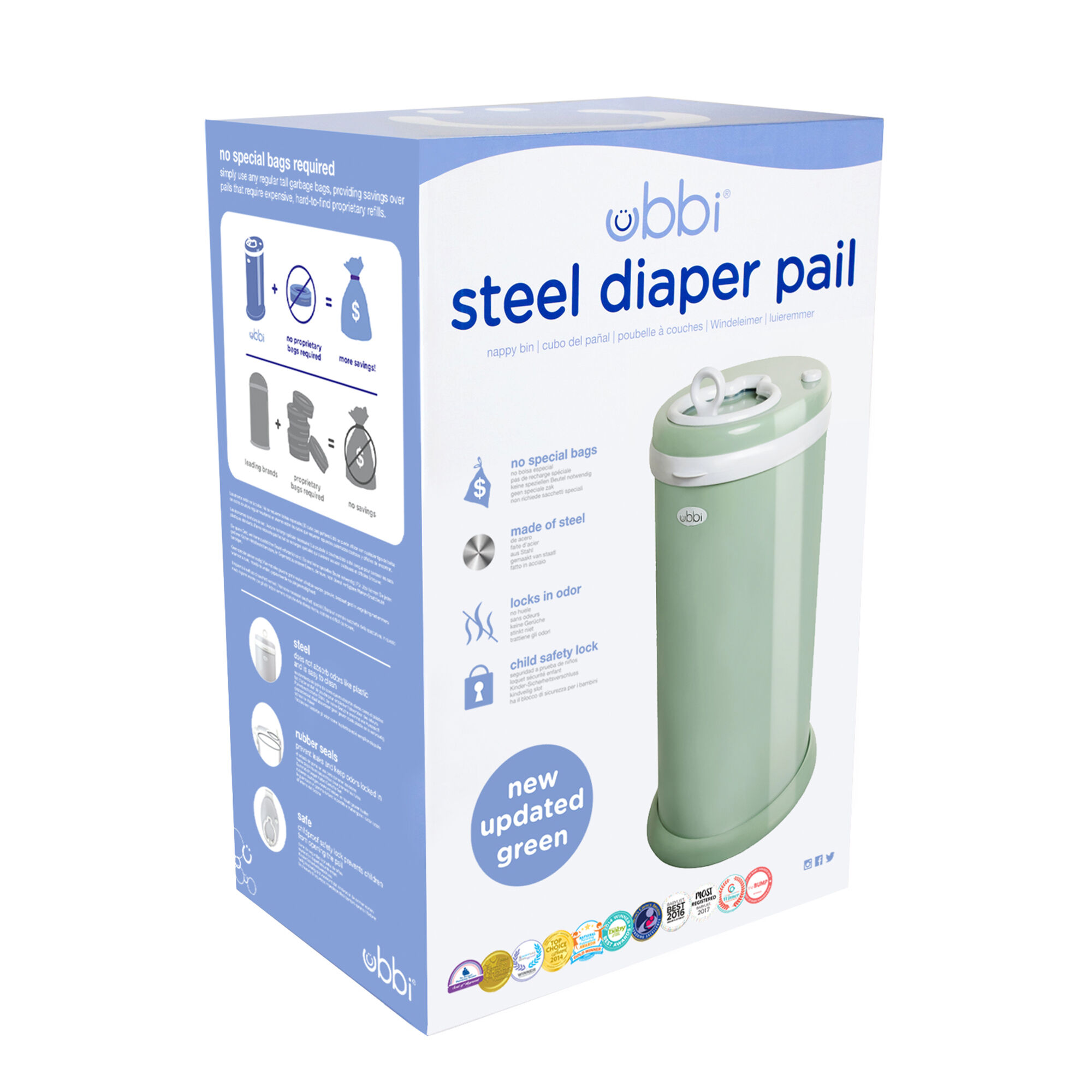 Ubbi Diaper Pail - Green