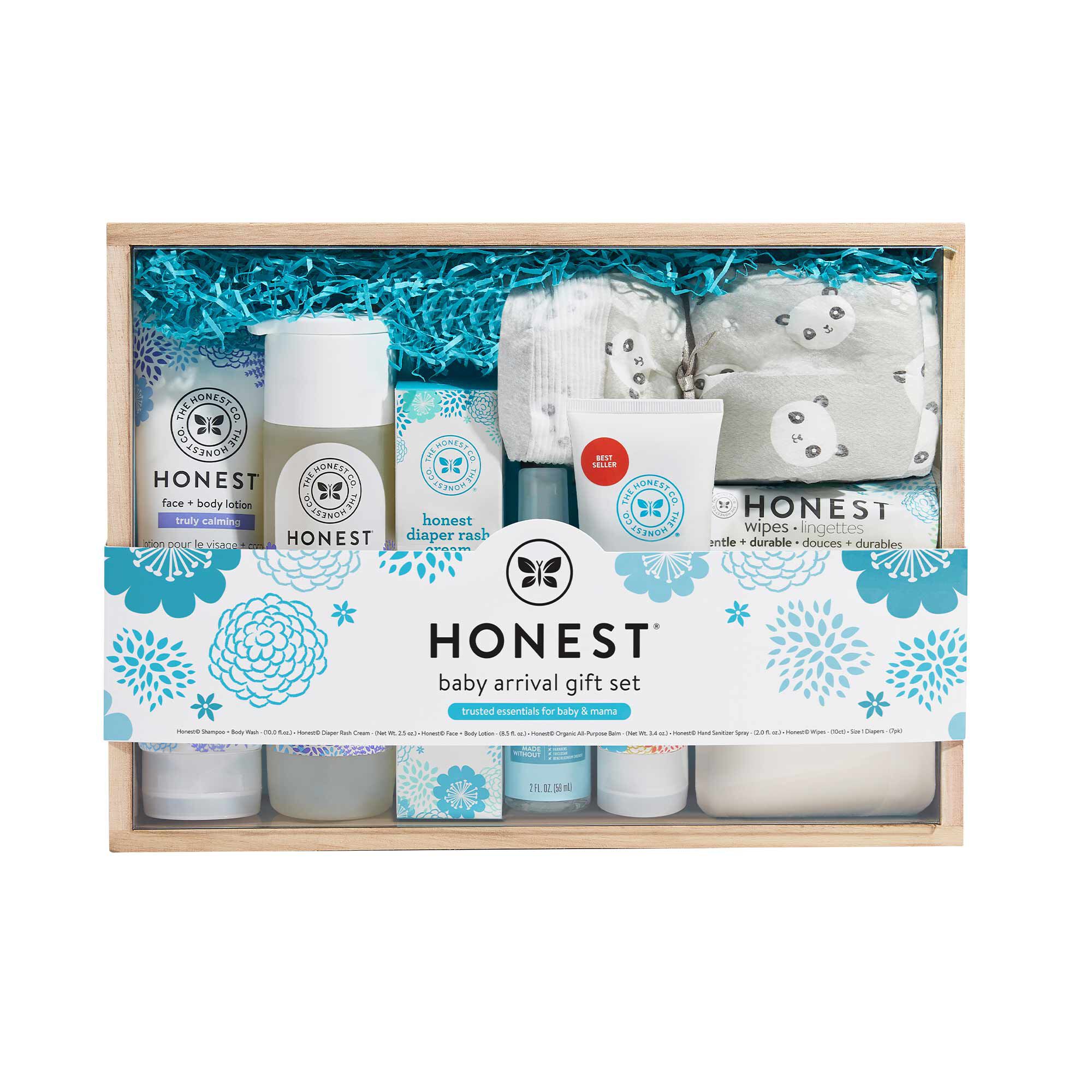 Newborn Baby Arrival Welcome Box Gift Honest the-honest-company-baby-bathtime-gift-set-fragrance-free-walmart
