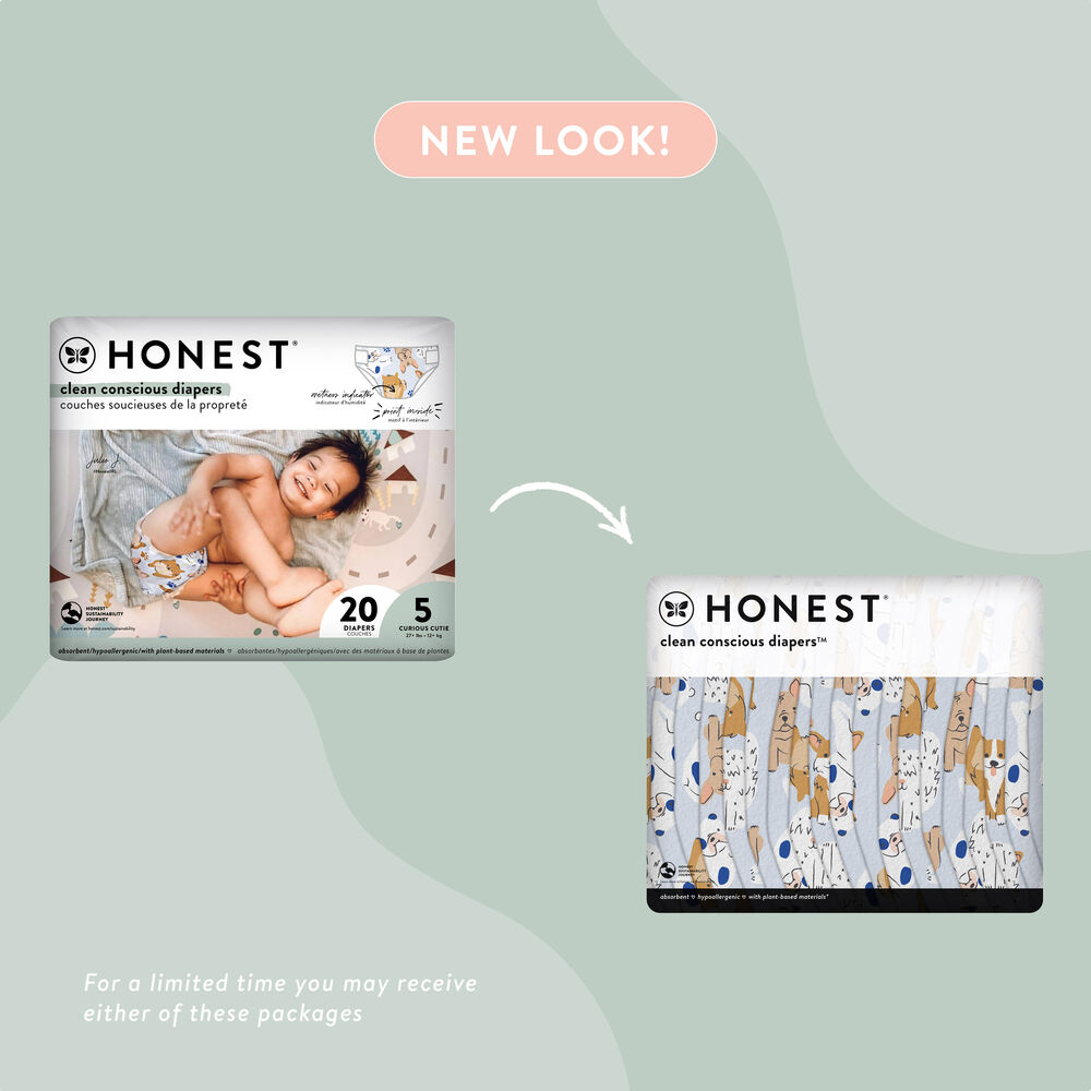Clean Conscious Diaper, It's A Paw-ty, Size 5
