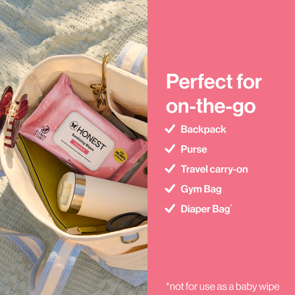 Sanitizing Alcohol Wipes, 50 Count, Grapefruit Grove