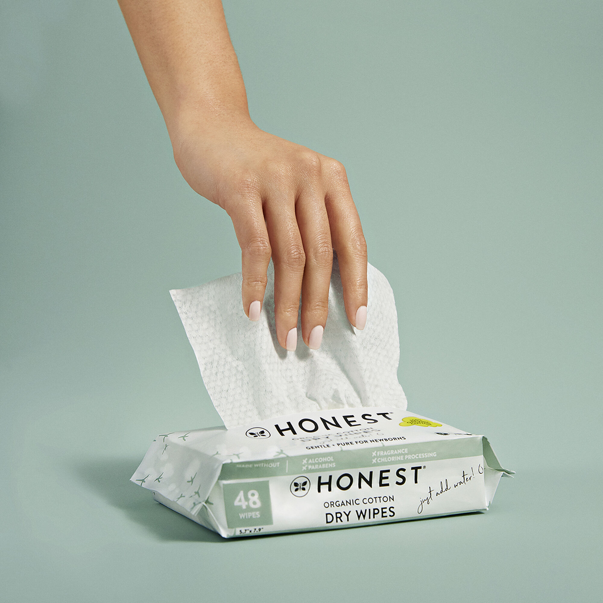 Honest Dry Wipes, 48 Count