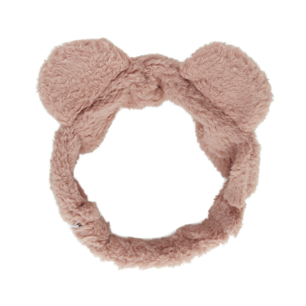 Fuzzy Headband, Dusty Rose