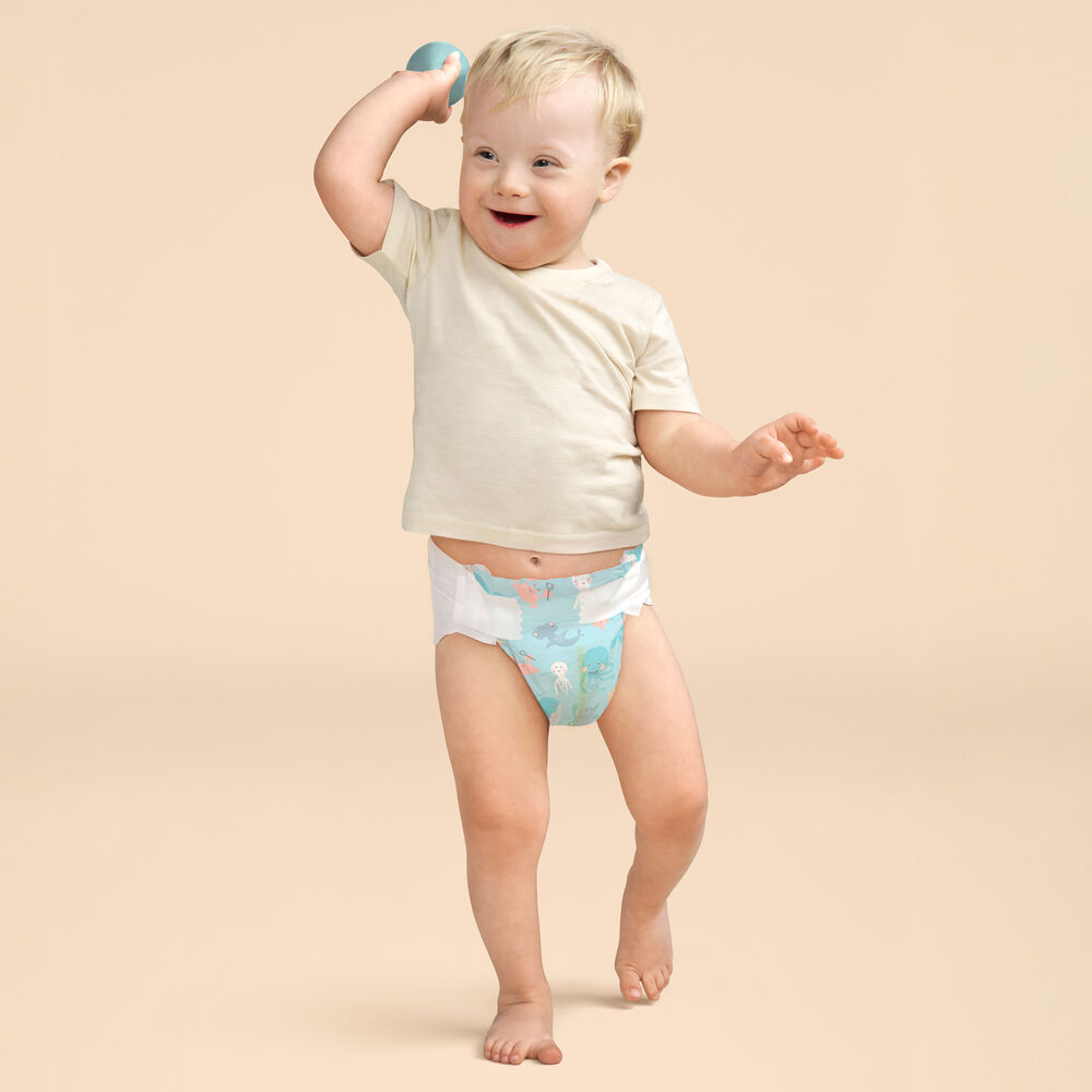 Honest Clean Conscious Diaper®, Ocean Bottoms, Size 6