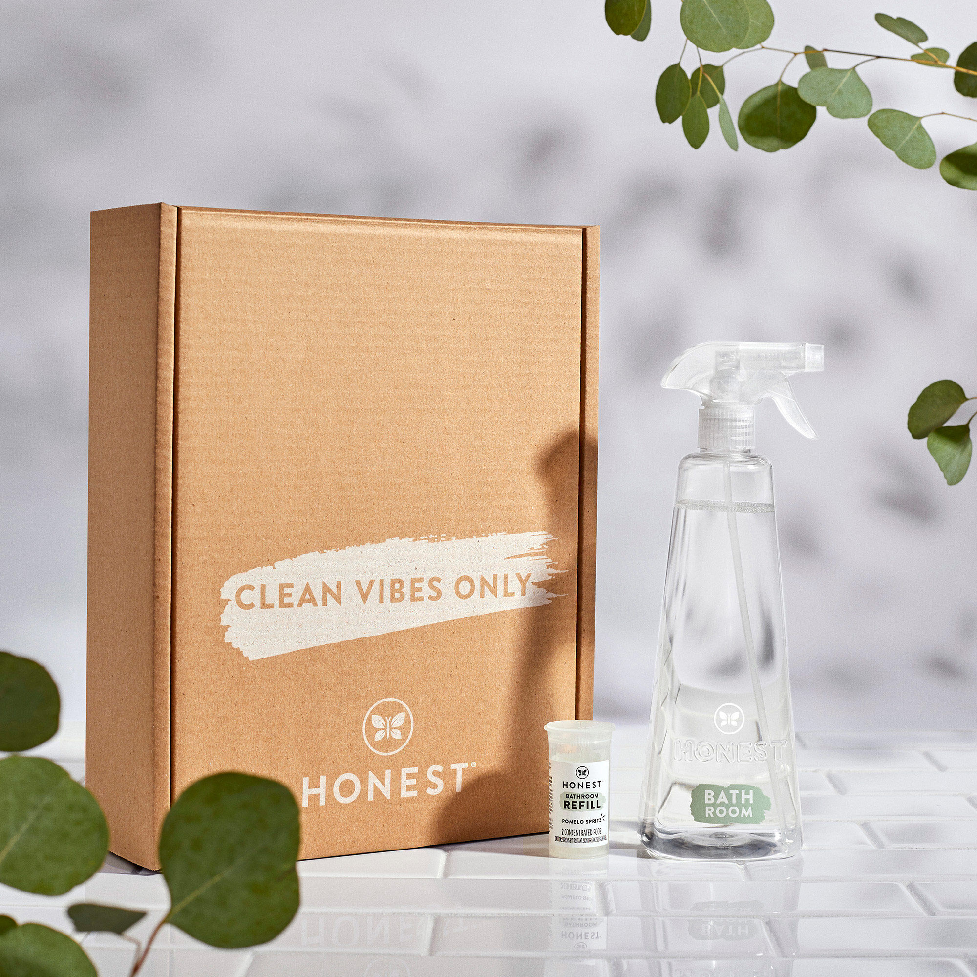 Bathroom Refillable Cleaning Kit, Starter Set
