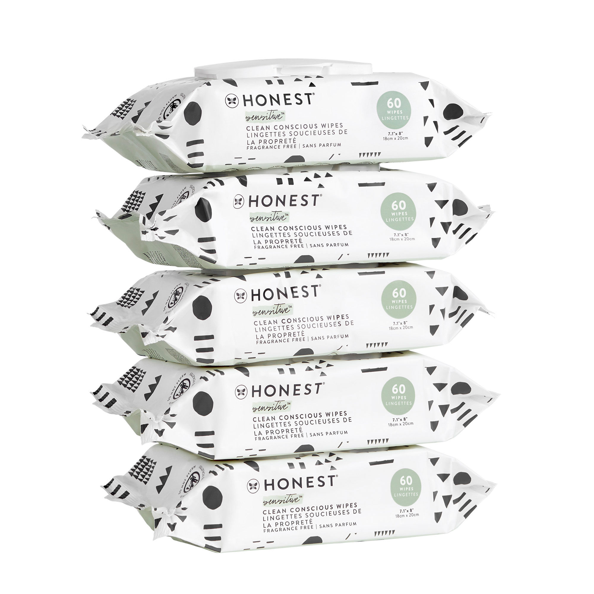 Unscented Compostable Clean Conscious Baby Wipes Honest