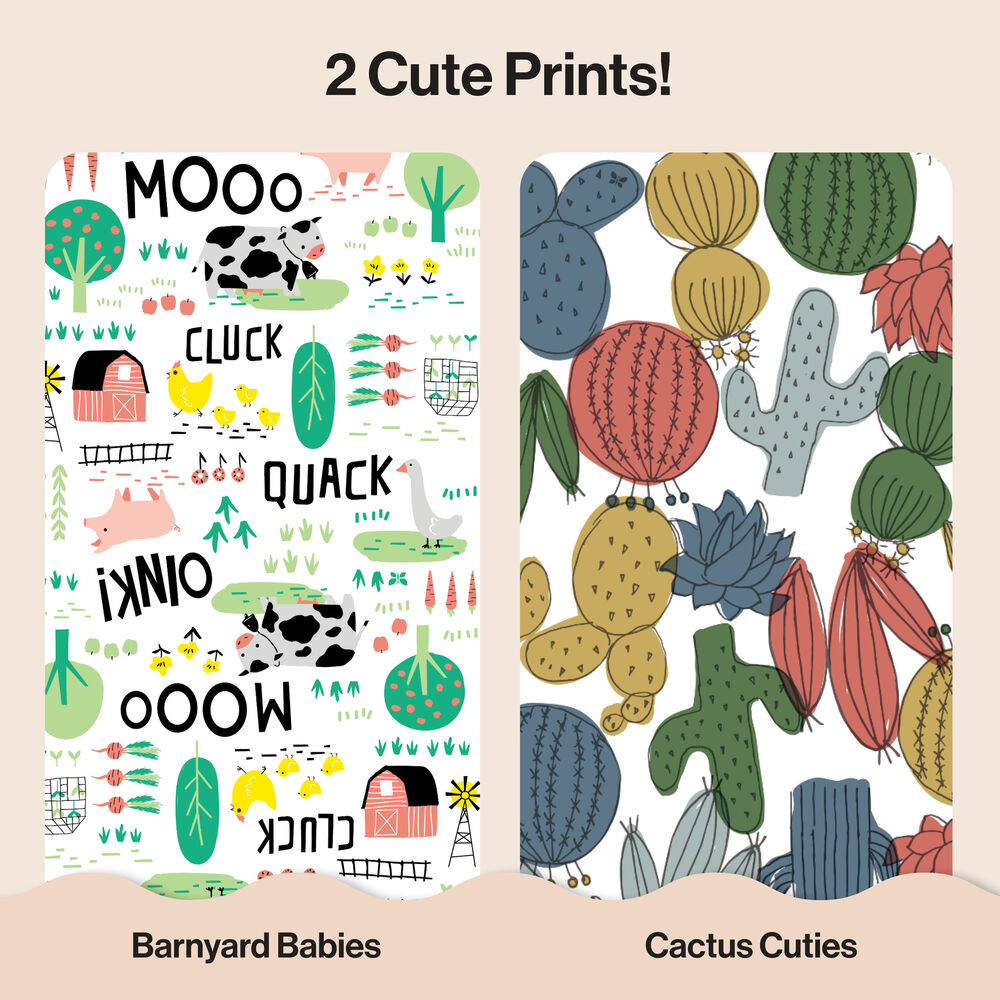 Honest Clean Conscious Diaper Box, Cactus Cuties + Barnyard Babies, Size 3