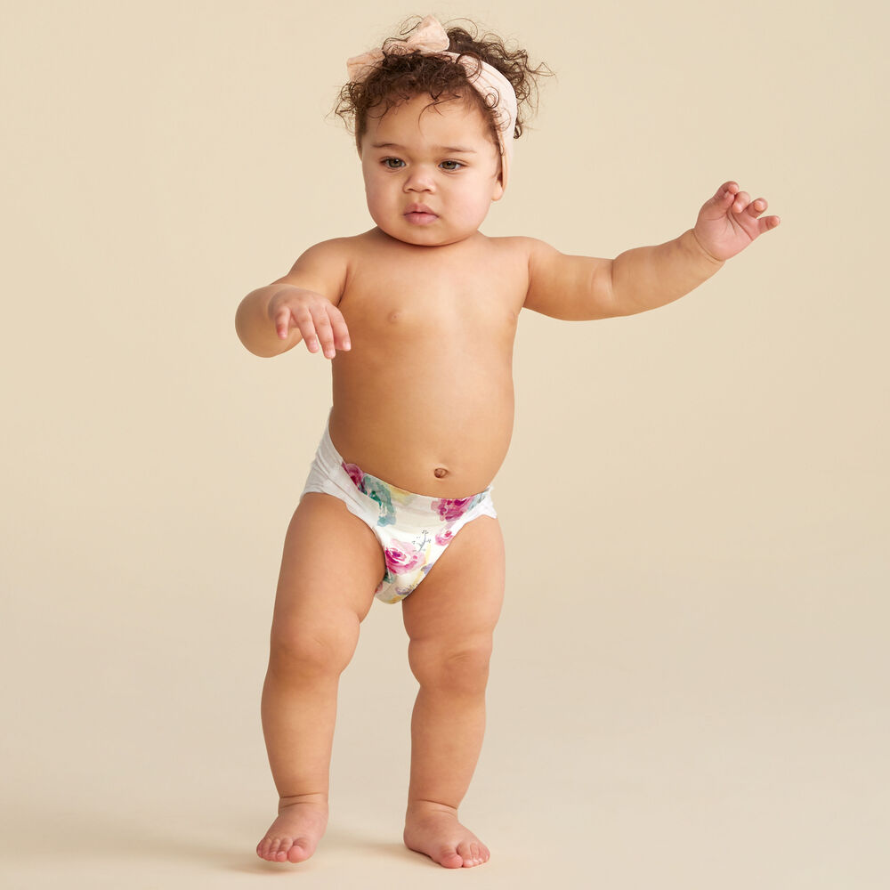 Clean Conscious Diaper, Rose Blossoms, Size 3