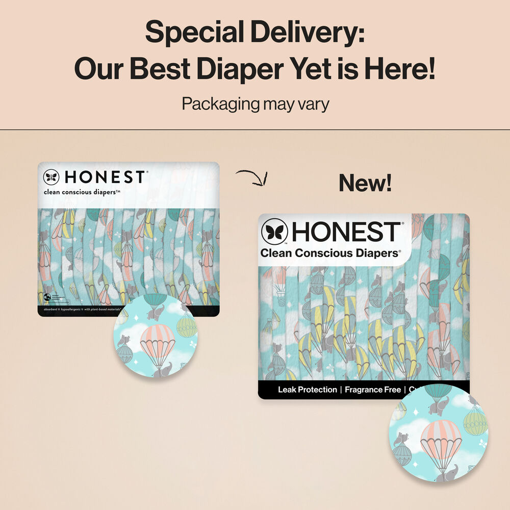 Honest Clean Conscious Diaper, Above It All, Size 1