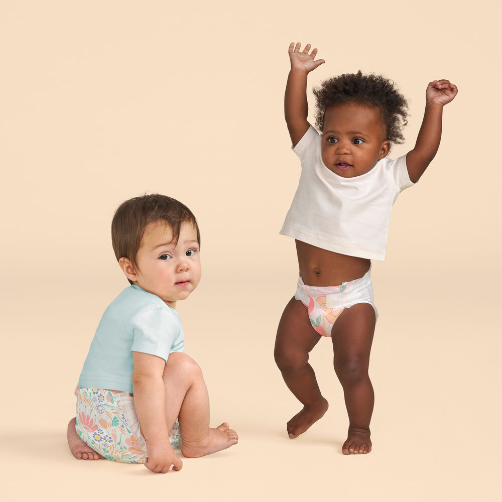 Honest Clean Conscious Diaper Box, Just Peachy + Flower Power, Size 3