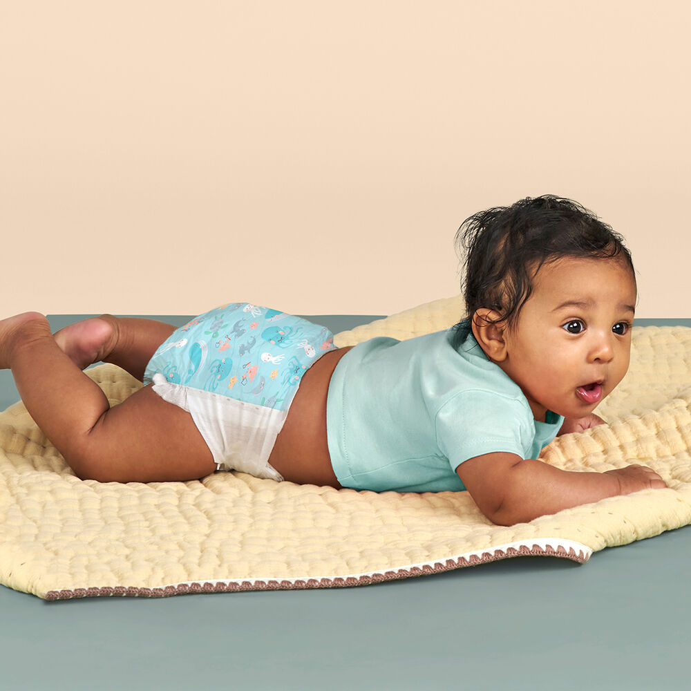 Honest Clean Conscious Diaper®, Ocean Bottoms, Size 2