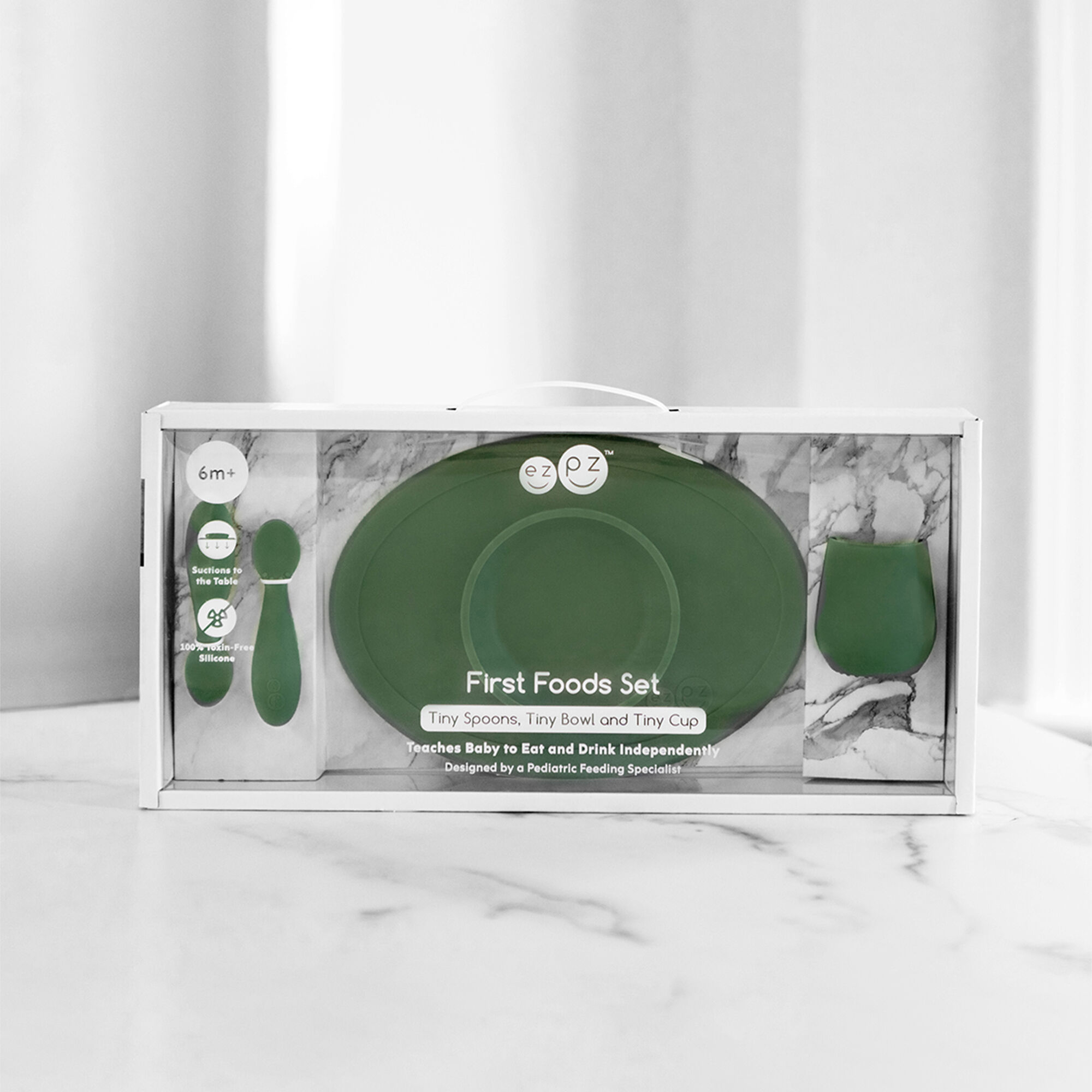 Ezpz Mini Feeding Set - Olive