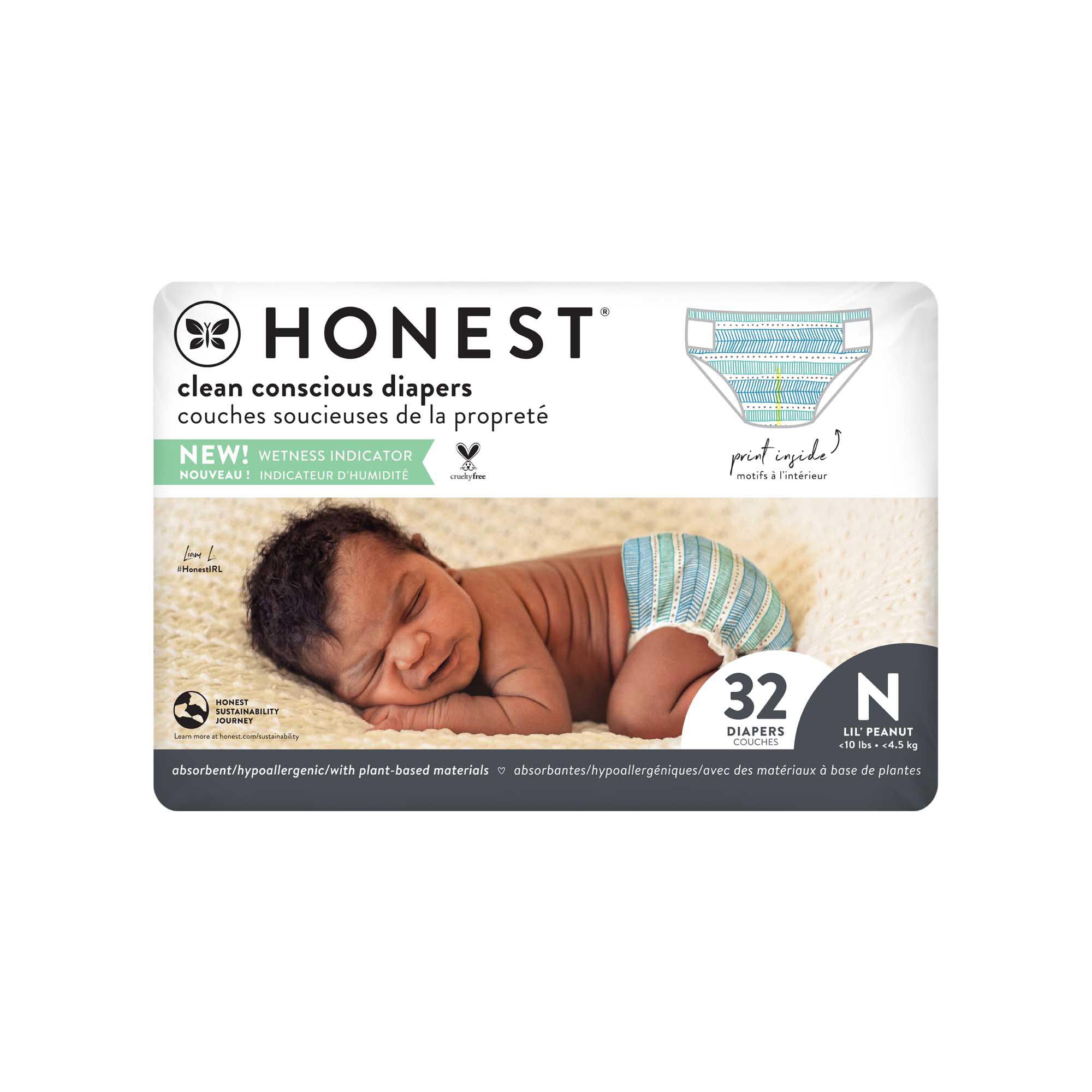 Honest diapers shop wet indicator
