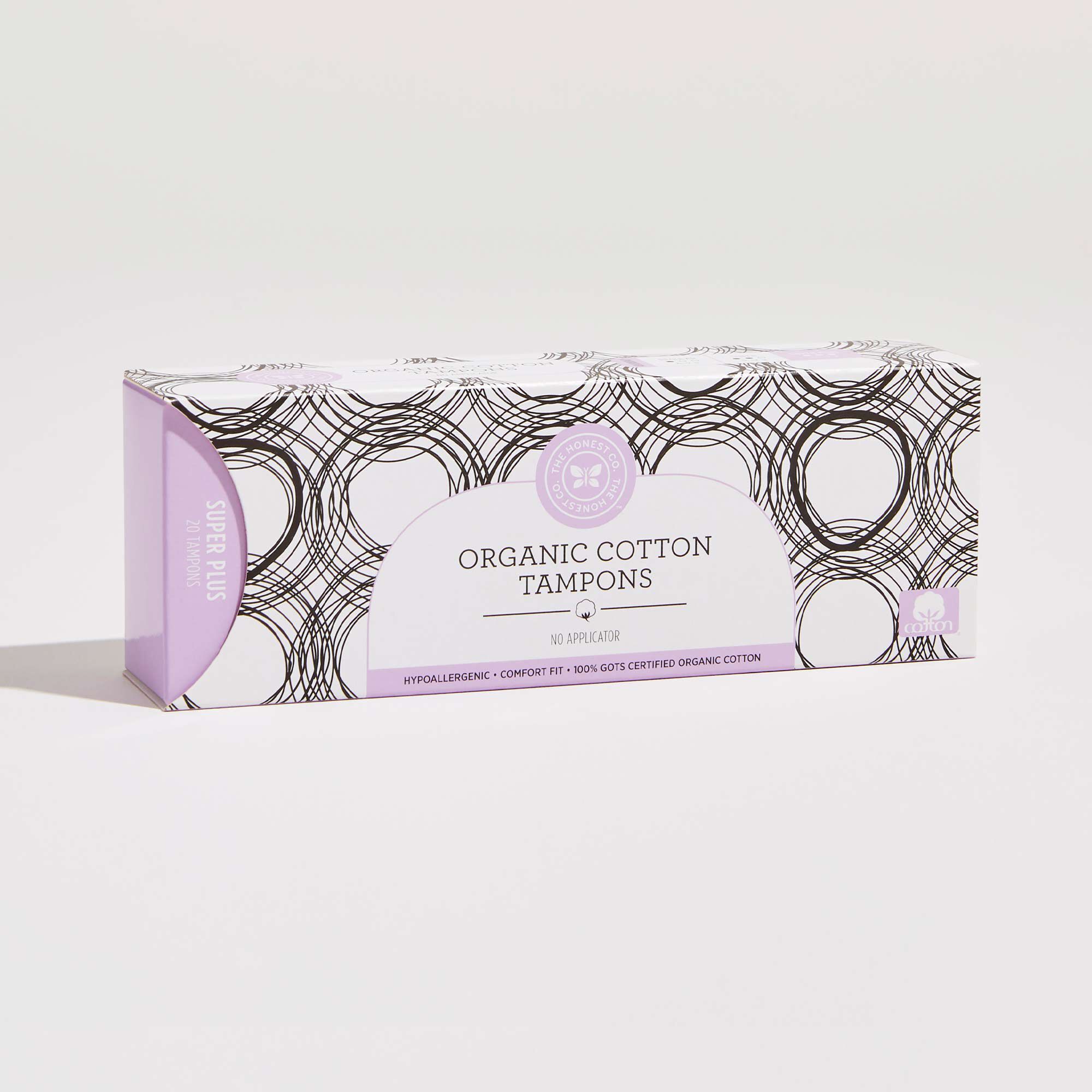 Super Plus Tampons with No Applicator in a Purple Box