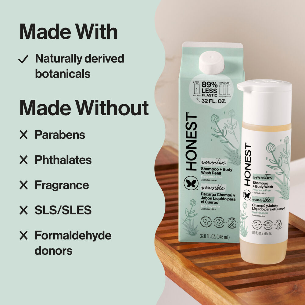 Shampoo Body Wash, Carton Refill, Fragrance Free