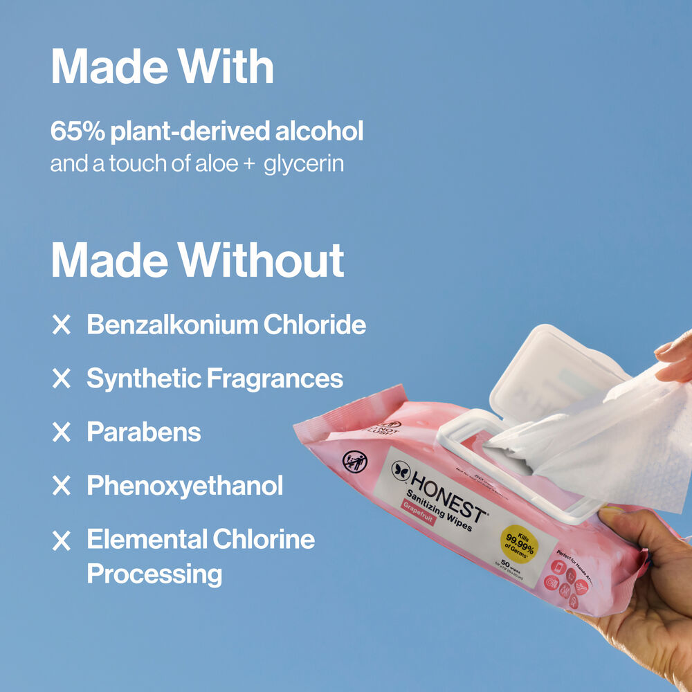 Sanitizing Alcohol Wipes, 50 Count, Grapefruit Grove