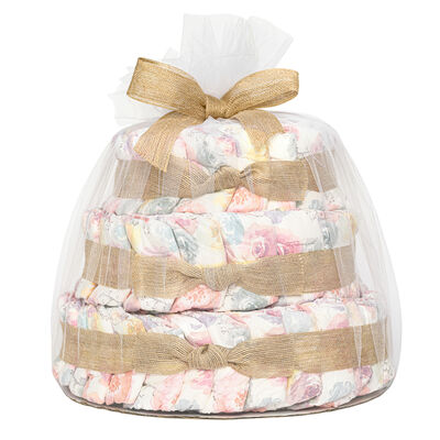 Diaper Cake, Rose Blossoms, Deluxe