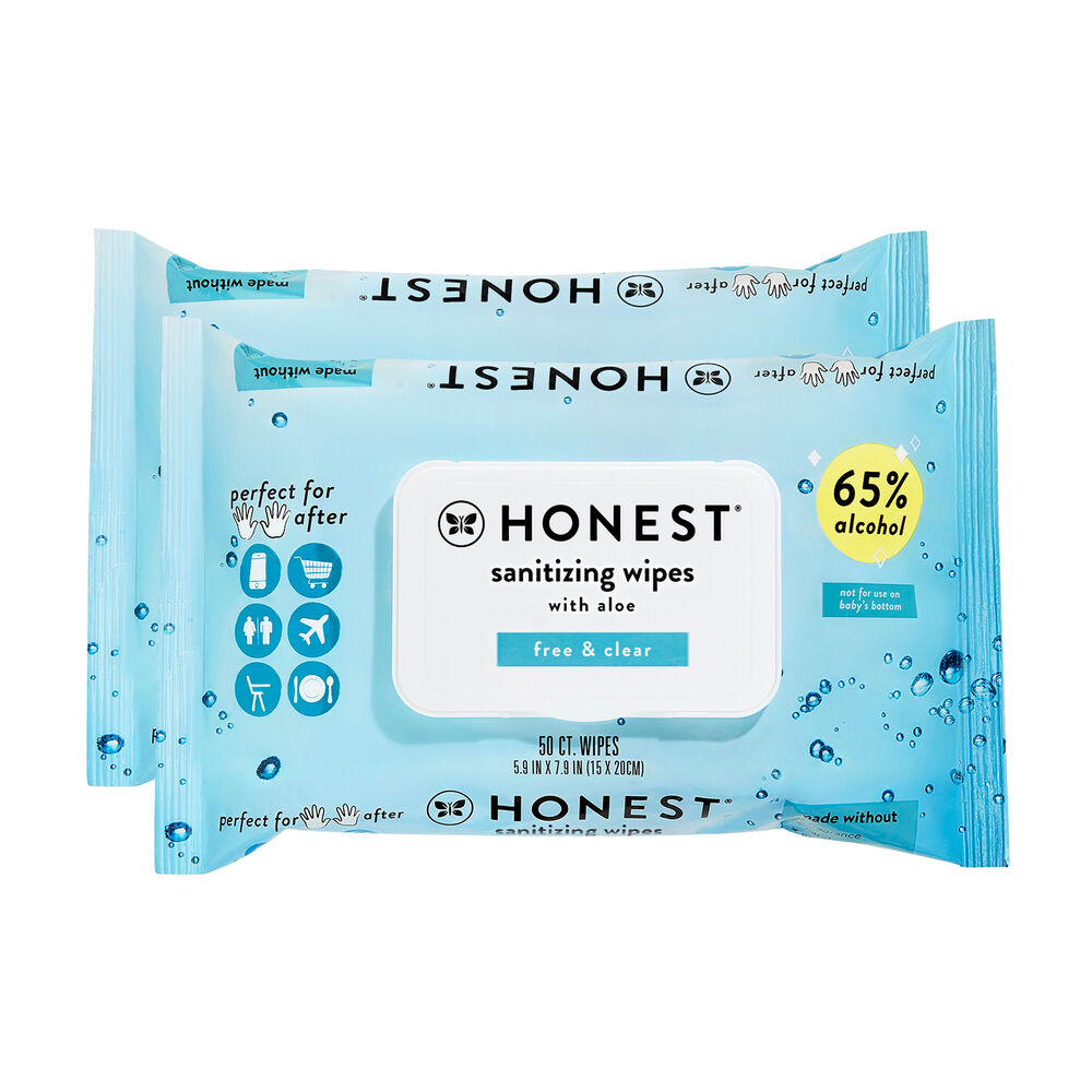 Sanitizing Alcohol Wipes, 100 Count, Free + Clear