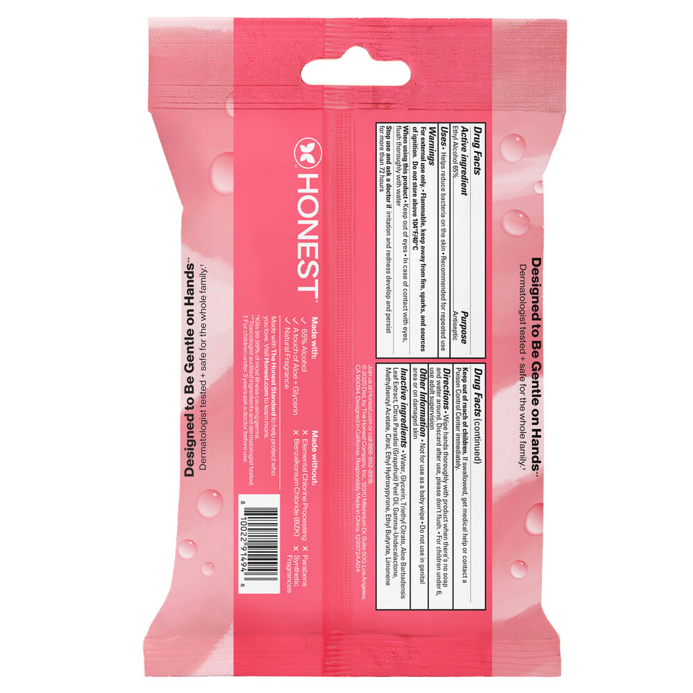 Sanitizing Alcohol Wipes, 15 Count, Grapefruit Grove