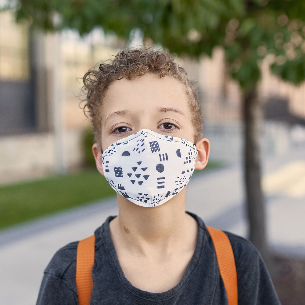 Kids Cotton Face Masks, 2-Pack, Pattern Play