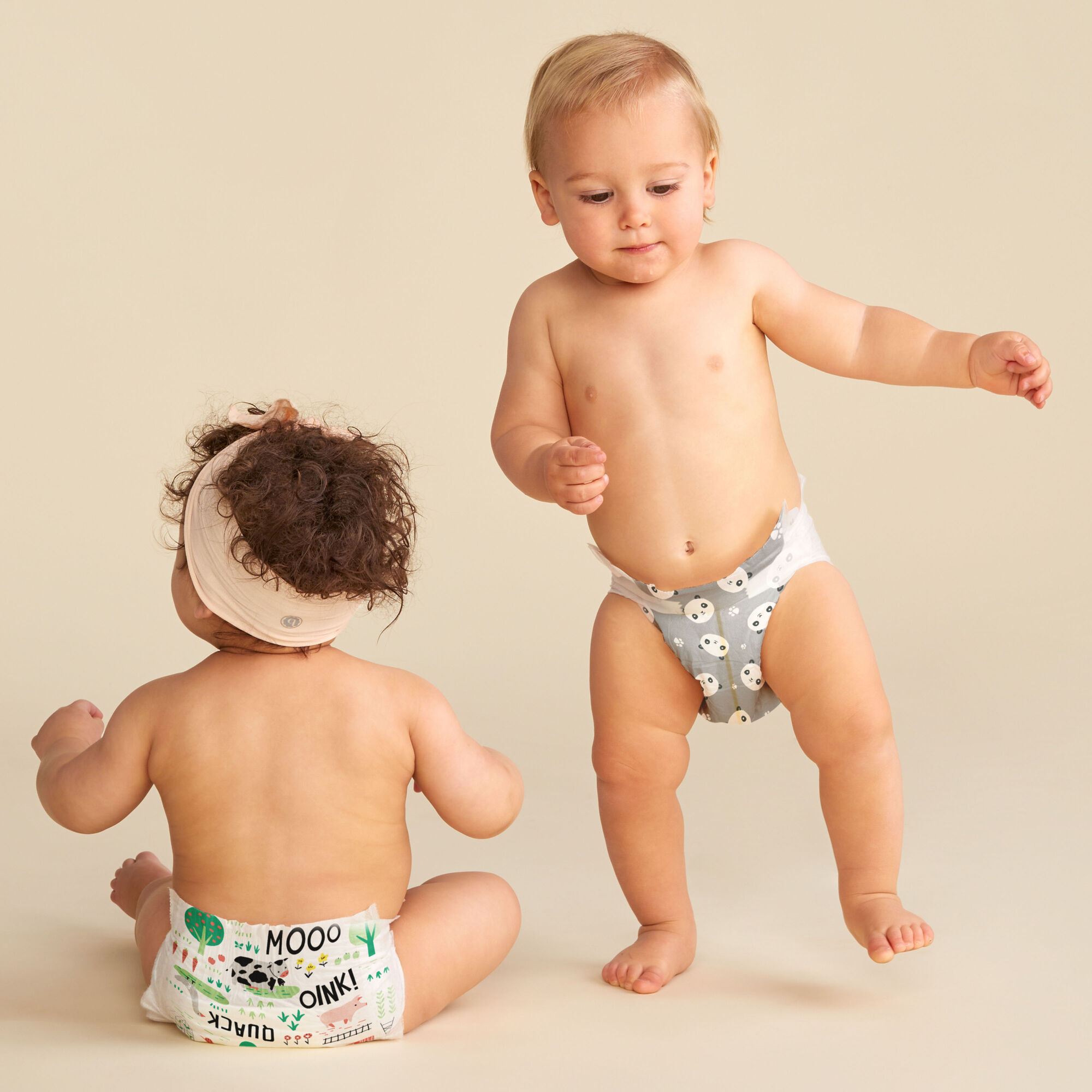 Clean Conscious Diaper Box, Pandas + Barnyard Babies, Size 2