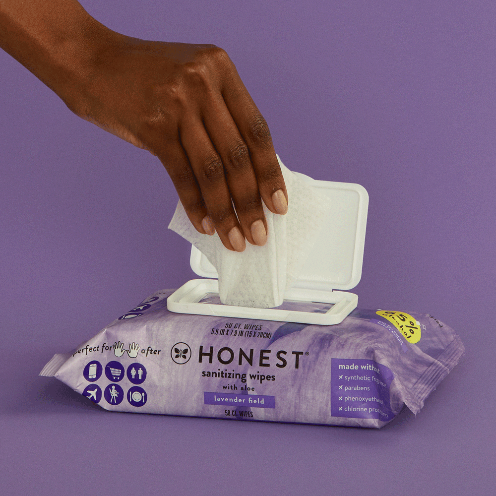 Sanitizing Alcohol Wipes, 150 Count, Lavender Field