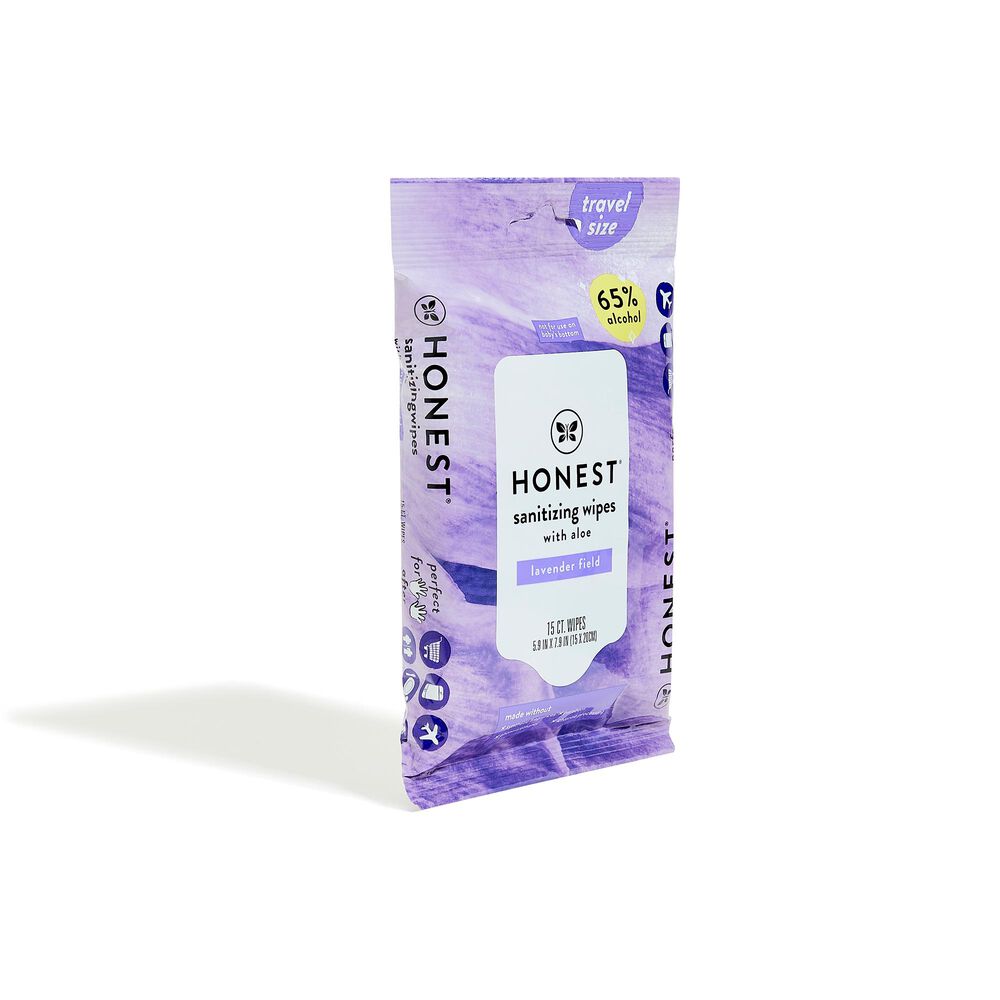 Sanitizing Alcohol Wipes, 15 Count, Lavender Field
