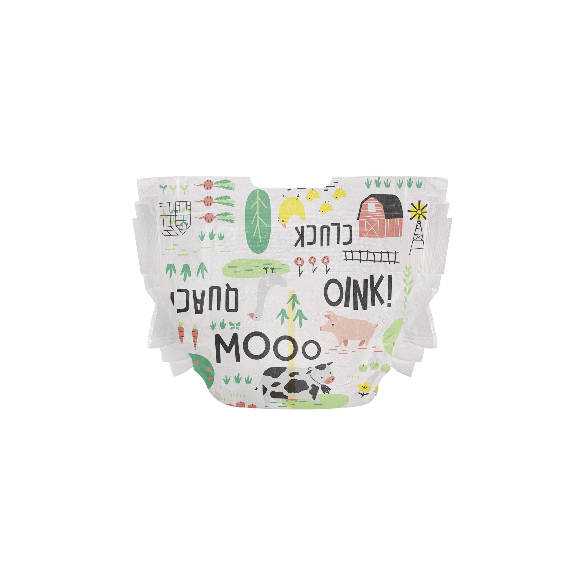 Clean Conscious Diaper, Barnyard Babies, Size 4