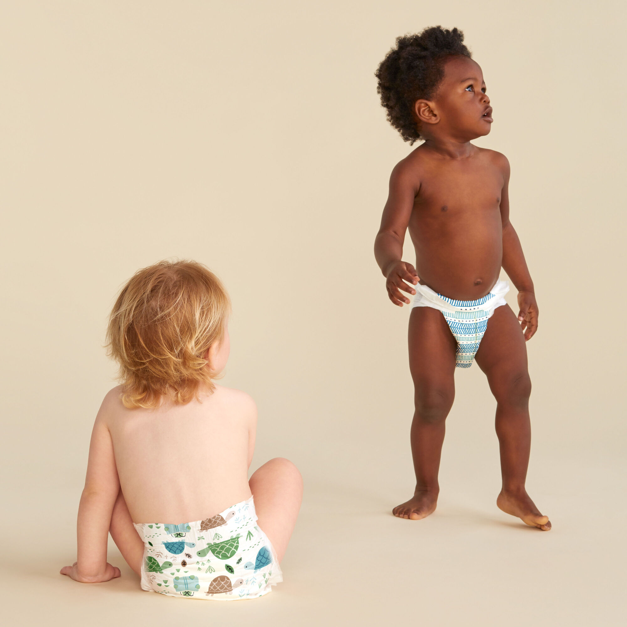 Clean Conscious Diaper Box, Turtle Time + Dots + Dashes, Size 2