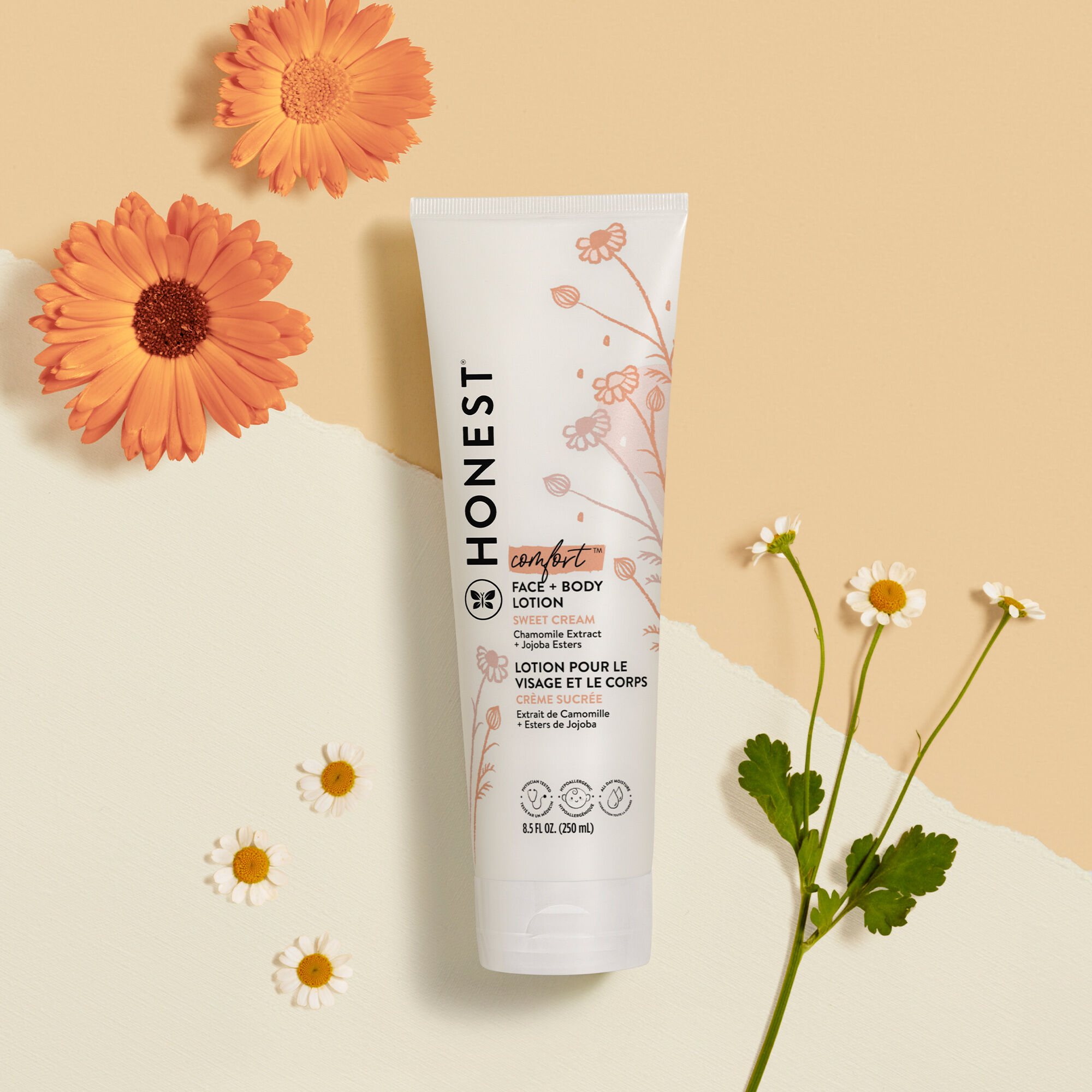 Honest face and store body lotion