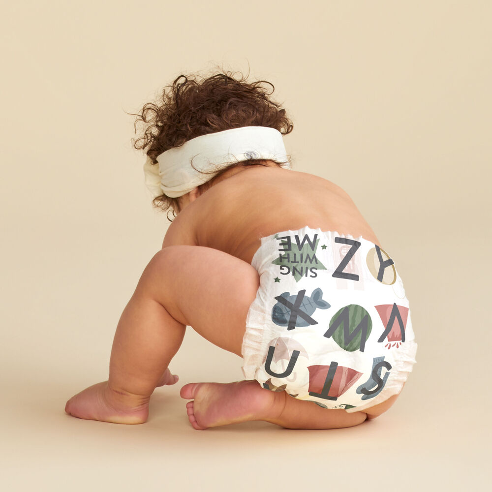 Clean Conscious Diaper, All the Letters, Size 5